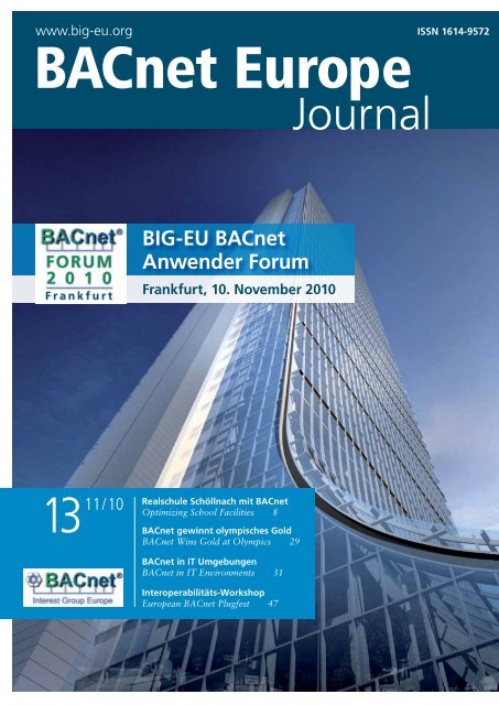 PDF: BACnet Europe Journal 13 - 11/10
