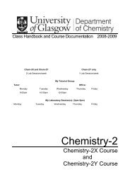 Chem 2X & 2Y Handbook 08-09 - University of Glasgow