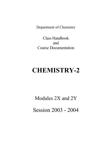 CHEMISTRY-2 - University of Glasgow