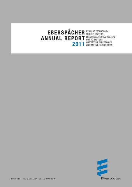 EbErspÃ¤chEr AnnuAl rEport 2011 - EberspÃ¤cher Praha sro