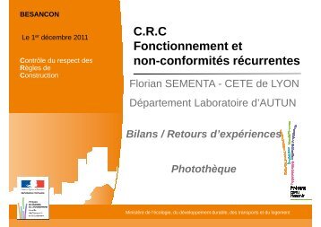 présentation par le CETE - DREAL Franche-Comté