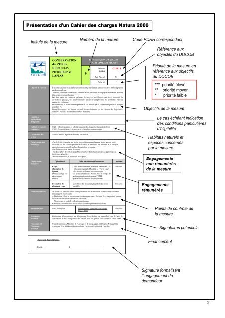 Cahiers des charges