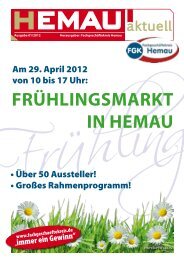 Frühlingsmarkt in hemau - Fachgeschäftekreis Hemau eV