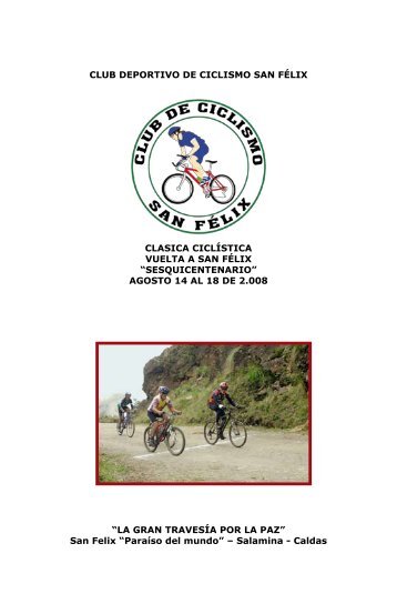 1 club deportivo de ciclismo san fÃ©lix clasica ciclÃ­stica ... - Tu patrocinio
