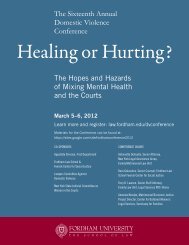 Healing or Hurting? - Fordham Law School - Fordham University