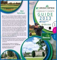 Irish Open community brochure - European Tour