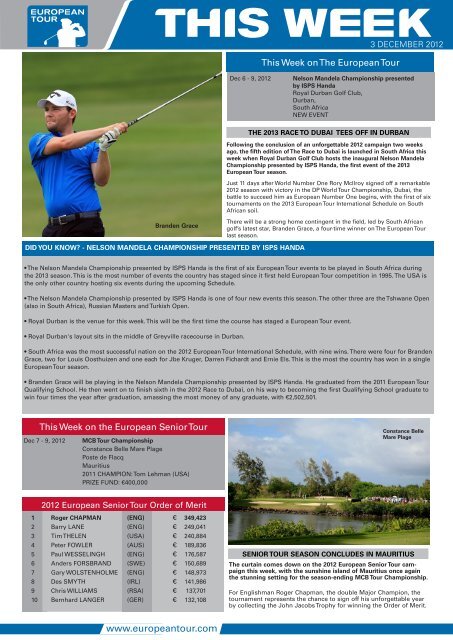 This Week on the European Senior Tour This Week on The ...