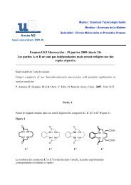 AnnÃ©e M2 Examen UE3 Macrocycles : 19 janvier 2009 (durÃ©e 2h ...
