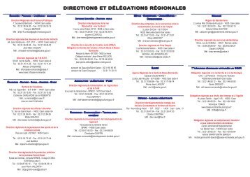 CoordonnÃ©es des services de l'Etat en rÃ©gion et dans le dÃ©partement