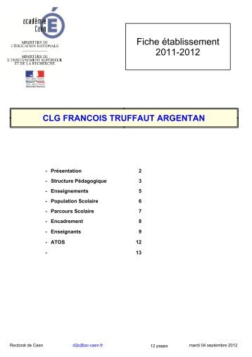 clg francois truffaut (0611023f) - AcadÃ©mie de caen