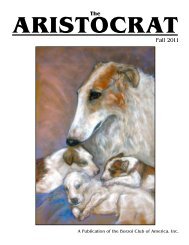 2011 National Supplement - Borzoi Club of America, Inc.