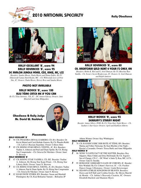 2010 National Supplement - Borzoi Club of America