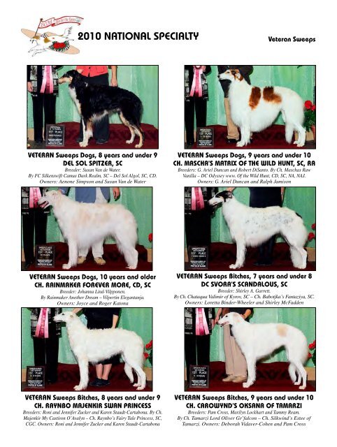 2010 National Supplement - Borzoi Club of America