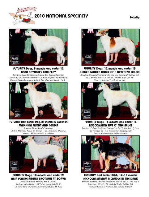 2010 National Supplement - Borzoi Club of America