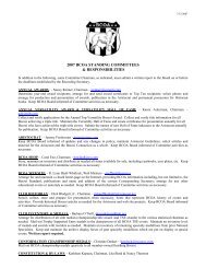 BCOA COMMITTEES & CHAIRMAN - Borzoi Club of America, Inc.