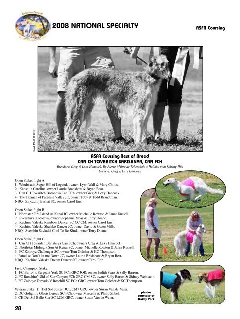 2008 National Supplement - Borzoi Club of America