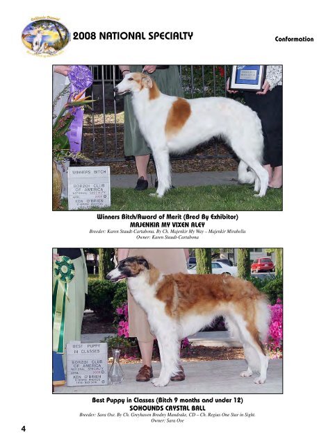 2008 National Supplement - Borzoi Club of America