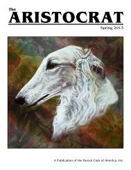 The Spring 2013 - Borzoi Club of America