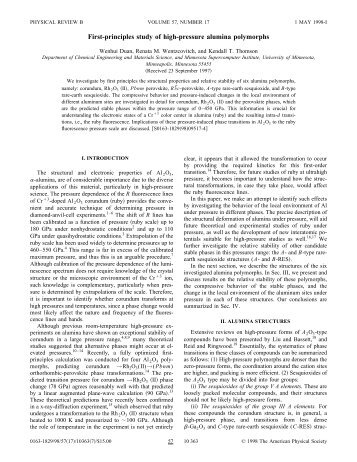 First-principles study of high-pressure alumina polymorphs - CEMS ...