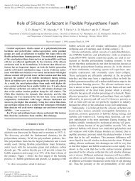 Role of Silicone Surfactant in Flexible Polyurethane Foam - CEMS ...