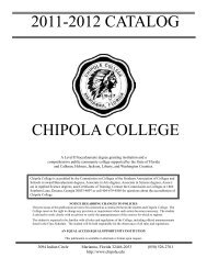 2011-12 Catalog - Chipola College