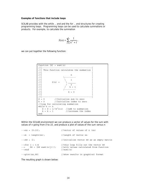 Programming with SCILAB (pdf)