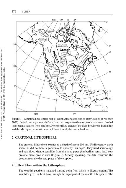 evolution of the continental lithosphere - Department of Earth and ...