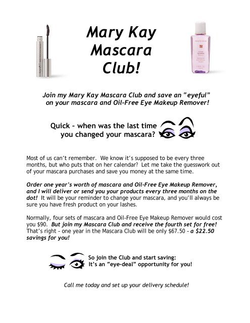 Mary Kay Mascara Club - MyUnitSite.com
