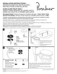 installation instructions / instrucciones de instalaciÃ³n - Porcher