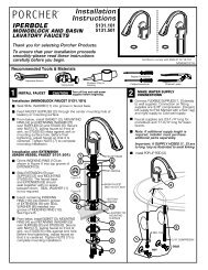 Installation Instructions - Porcher