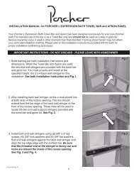 Towel Bar and Apron Installation Instructions - Porcher