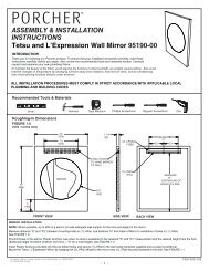 Tetsu and L'Expression Wall Mirror 95190-00 ASSEMBLY ... - Porcher