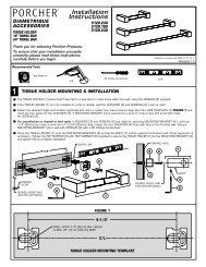 Installation Instructions - Porcher