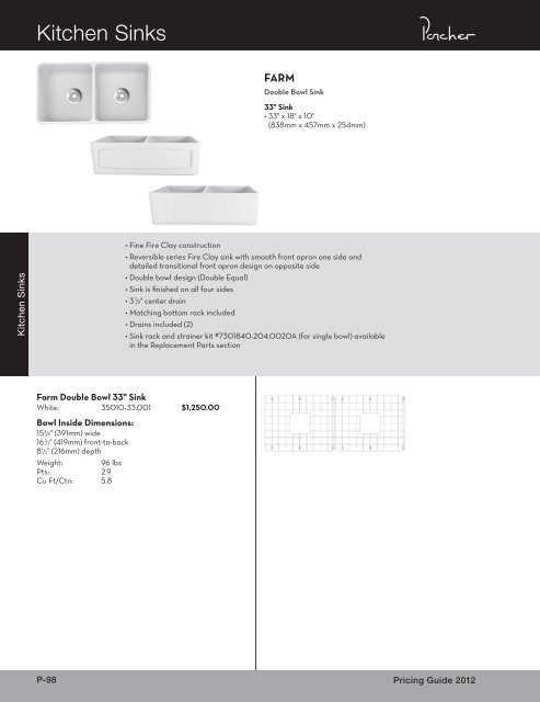 2012 Jado Porcher Pricebook