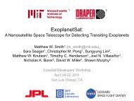 ExoplanetSat: - A Nanosatellite Space Telescope for Detecting