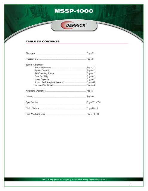 MSSP-1000 - Derrickinternational Equipment Company