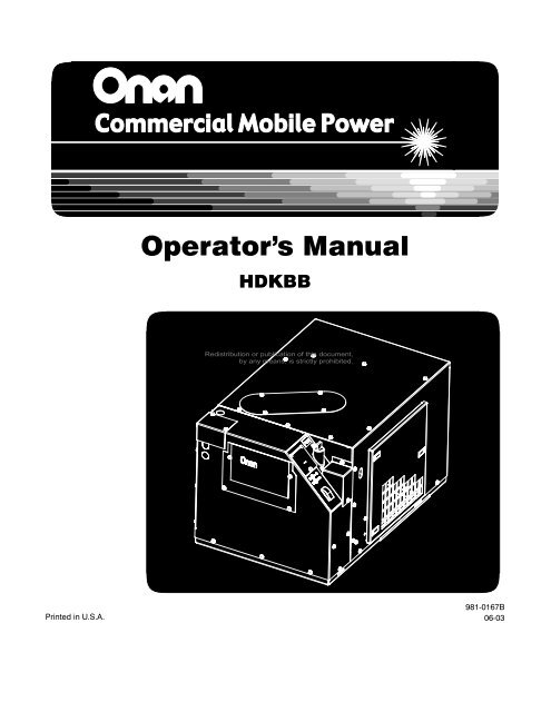 981-0167B - Cummins Onan