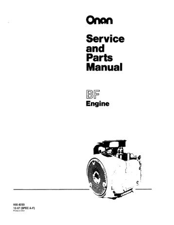 Onan B48m Engine Specs