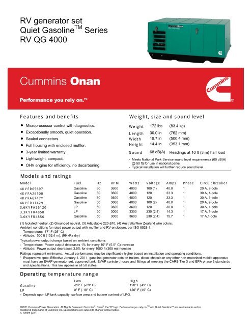 Onan 2024 generator 4000