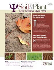 WATER POTENTIAL NEWSLETTER - Decagon Devices, Inc.