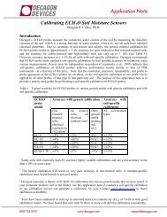 Application Note Calibrating ECH2O Soil Moisture Sensors