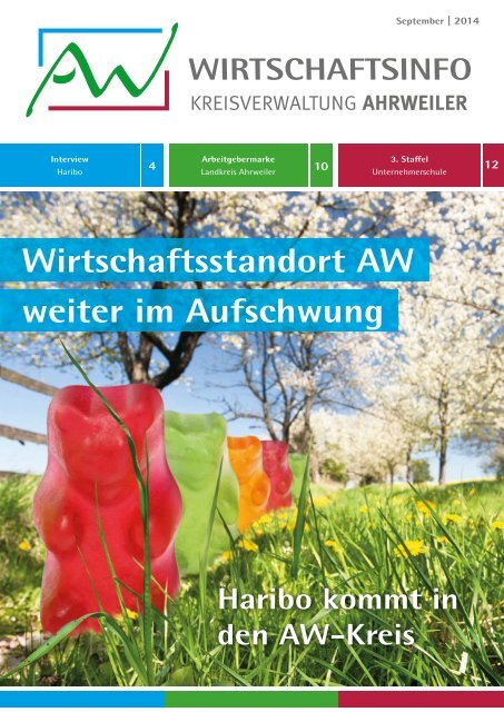 AW-Wirtschaftsinfo September 2014 - Wirtschaftsstandort AW weiter im Aufschwung