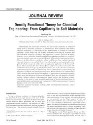 Density functional theory for chemical engineering: From capillarity ...