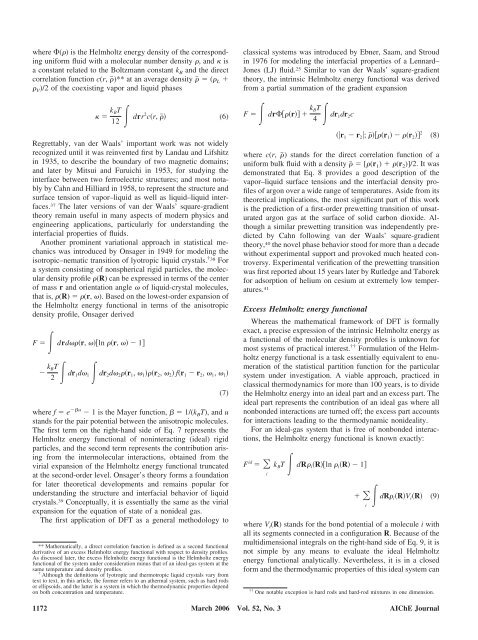 Density functional theory for chemical engineering: From capillarity ...