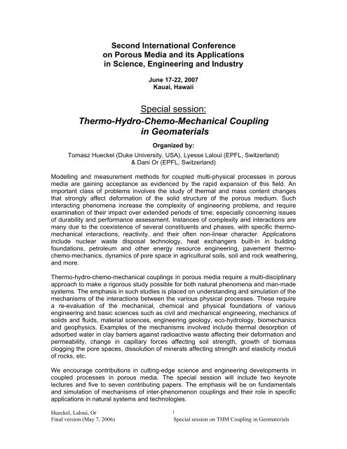 Thermo-Hydro-Chemo-Mechanical Coupling in Geomaterials