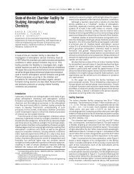 State-of-the-Art Chamber Facility for Studying Atmospheric Aerosol ...