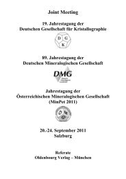 Joint Meeting - Deutsche Mineralogische Gesellschaft
