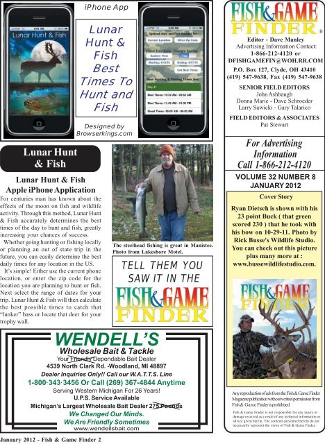 January 2012 2-25.pmd - Fish and Game Finder Magazine