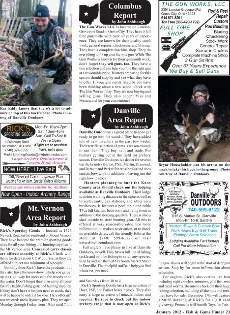 January 2012 2-25.pmd - Fish and Game Finder Magazine