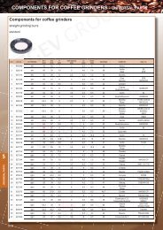 COMPONENTS FOR COFFEE GRINDERS – UNIVERSAL PARTS